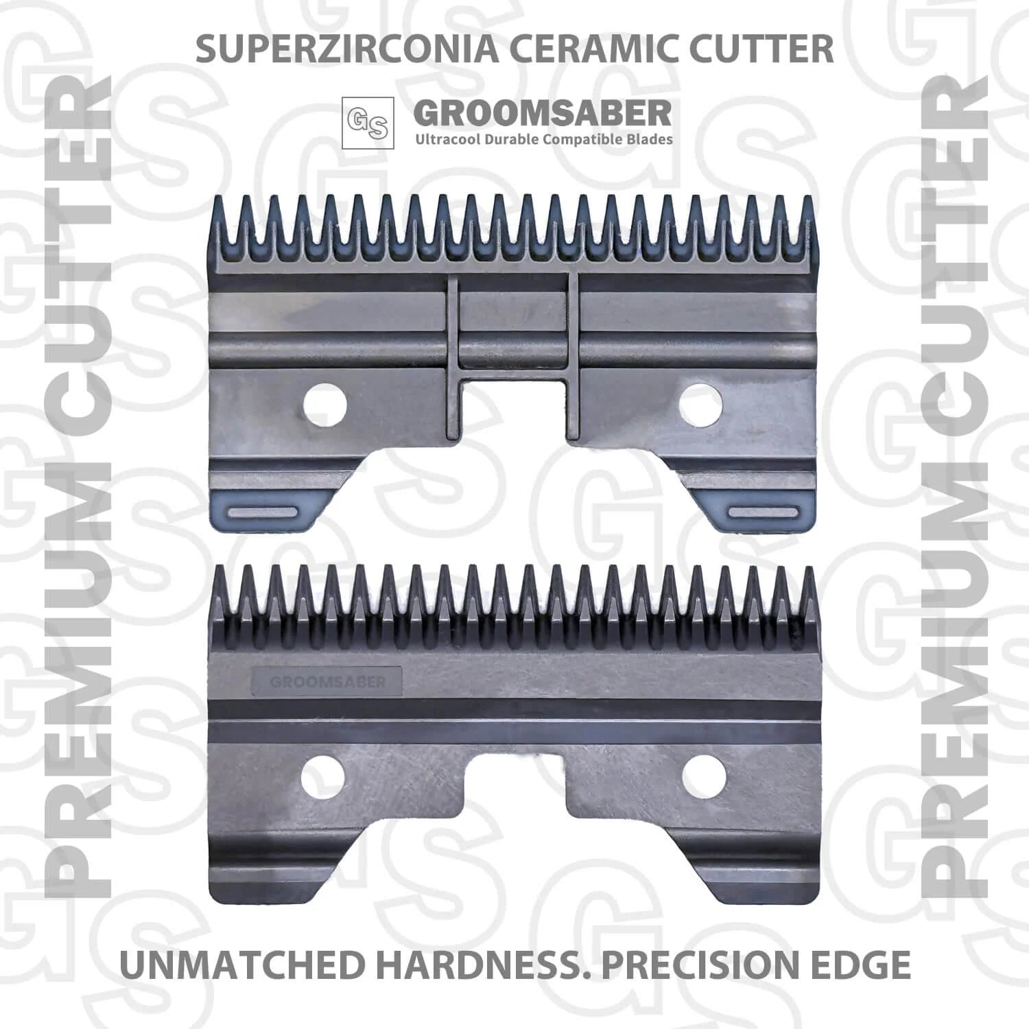 Full Set of Ceramic Clipper Blades with SuperZirconia Cutters